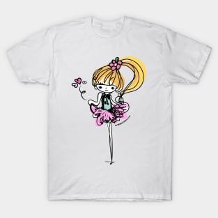 doodle girl illustration T-Shirt